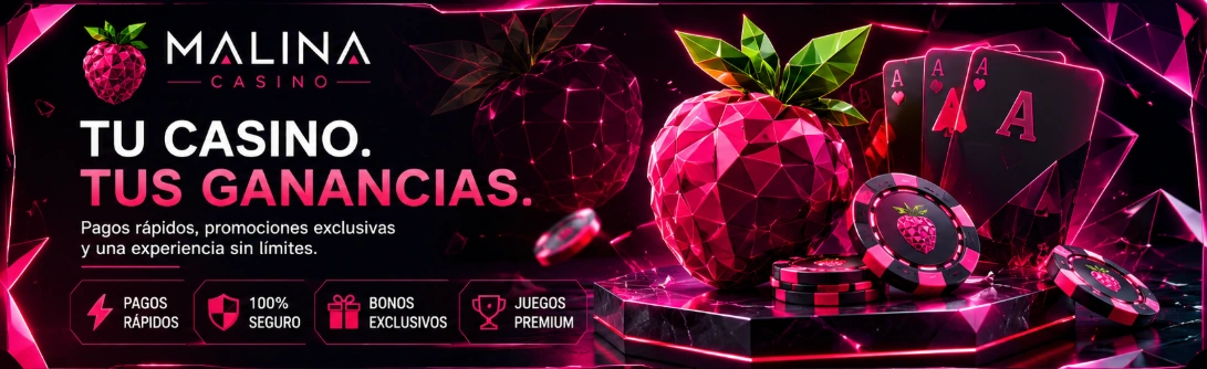 Banner de Malina Casino sobre pagos rápidos y retiradas fiables